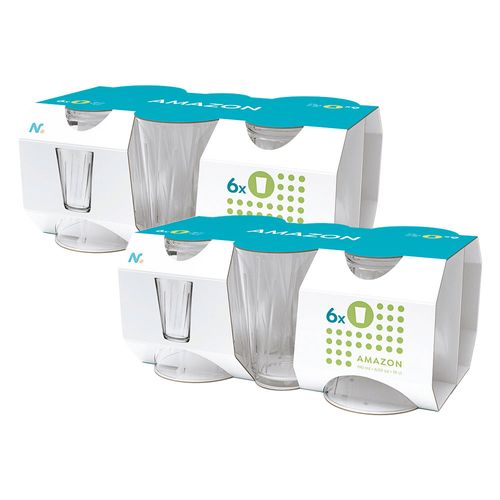 Kit 12 Copos Nadir Amazon em Vidro Transparente 190ml 5129641 c